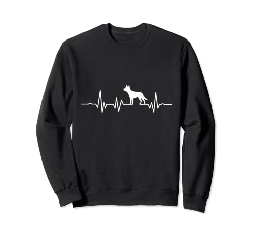 Hunde Herzschlag Schäferhund Hundebesitzer Hundehalter Sweatshirt