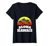 Photo Gallery donna aloha hawaii tee funny hawaiian vacation maglietta con collo a v Photo Gallery donna aloha hawaii tee funny hawaiian vacation maglietta con collo a v