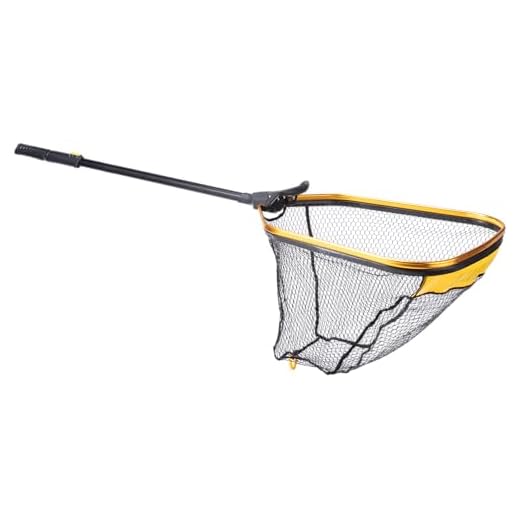 Frabill Power Extend 2124 Fishing Net, Landing Net with built in Light, Black and Gold