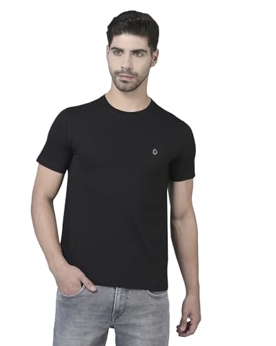 Image of Dollar Cotton Rich Fabric Solid Men's T-Shirt | Chest Logo Branding | Wide Array of Attractive Colours