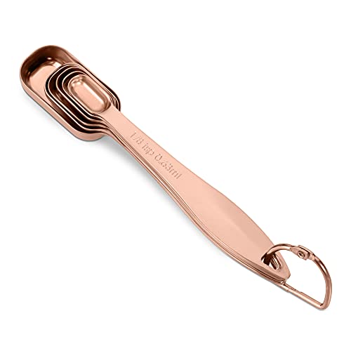 Image of 6-Piece 18 /8 Stainless Steel Measuring Spoons Set, Rose Gold