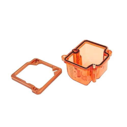 Carburador PWK 28mm para moto de 4T con cuba transparente color naranja