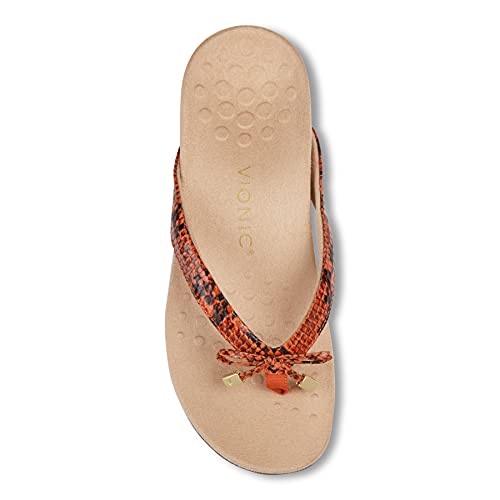 Image of Vionic Women's Rest Bella Toe Post Sandal- Supportive Ladies Orthotic Sandals that include Three Zone Comfort with Arch Support- Flip Flop for Ladies, Medium and Wide Width Size 5-12