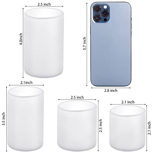 Cylinder Candle Molds For Candle Making, 4In & 3In & 2In Silicone Candle Mold Pillar Epoxy Resin Casting Molds For Diy Crafts, Wax Candle Making, Soaps (4 Sizes) #TOP2