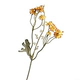 Honseadek Künstliche Kamillengänseblümchen, Seidenblumen-Arrangement für elegante Tischdekoration zu Hause, Café und Veranstaltungen, mit pflegeleichter ganzjähriger Blüte (Orange)