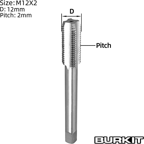 GatherTOOL 1Pc HSSE BA Tap Standard Straight Groove Thread Taps Hand Screw Hand Tap 1BA 2BA 3BA 4BA 5BA 6BA (Pitch : 1PCS, Thread Diameter : 2BA)