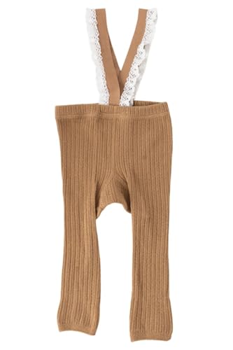 [EnDast] ベージュ レースあり Sサイズ ベビー服 レギンス サスペンダー レッグウェア 無地 ハイウエスト 伸縮性 韓国子供服 春 秋 冬 かわいい 男の子 女の子 赤ちゃん 60 70 80 90 1歳 2歳の商品画像（Amazon）