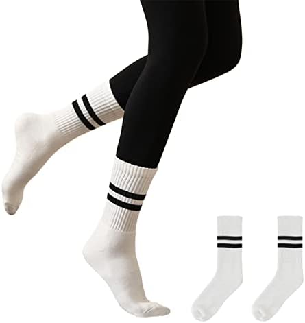 Kzkcy Pilates Socks Yoga Socks with Grips for Women Non Slip Grip Athletic Crew Socks for Workout Pure Barre Ballet Dance Hospital Socks White