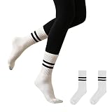 Kzkcy Pilates Socks Yoga Socks with Grips for Women Non Slip Grip Athletic Crew Socks for Workout Pu