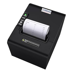 RIBAO Thermal 80mm POS Printer Receipt Printer Connect BC-55 BC-40 BCS-160 Mixed Bill Money Counter & Coin Sorter, RS232 Cashbox Interface，Windows/Mac/Linux
