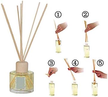 SGerste 100 Pieces Wood Rattan Reed Sticks, Oil Aroma Diffuser Sticks, Natural Fibre Reed Diffuser Sticks, Thick Diffuser Reeds Sticks, for Fragranced Aroma from Your Reed Diffuser(3mm x 250mm)