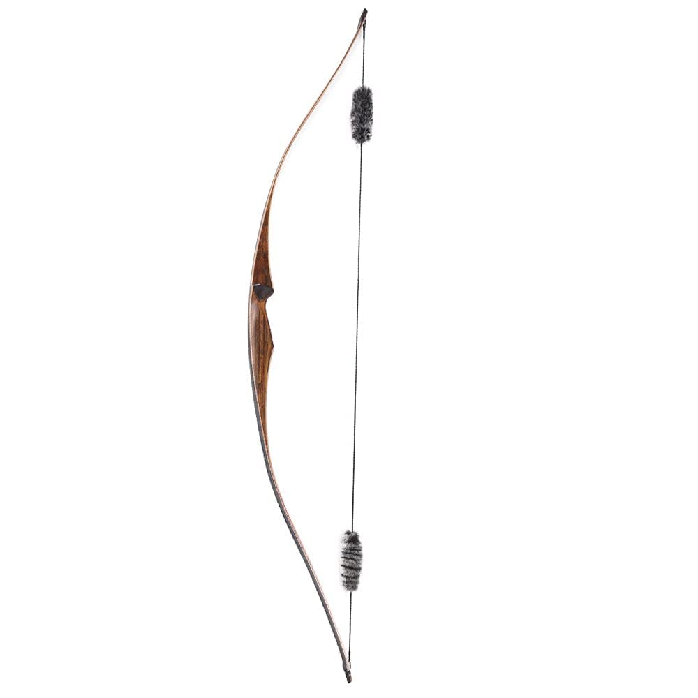 Huntingdoor Tiro con L'Arco 54 '' Arco Lungo da Caccia Ricurvo Arco e Freccia Arco Tradizionale da Caccia in Legno 20 25 30 35 LBS con silenziatore a Sfere Lontra (35lbs)