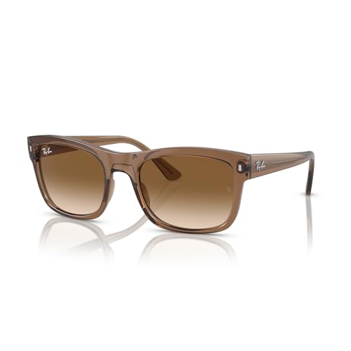Ray Ban RB4428   Gafas de sol cuadradas, marrón claro transparente/marrón degradado transparente, 56 mm