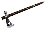 Wuu Jau Co L-114 Native American Peace Pipe Tomahawk Axe, 18'