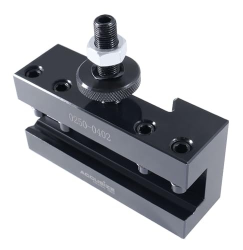 Image of Accusize Industrial Tools Ca Boring, Turning and Facing Quick Change Tool Post Holder, 1'' Max Hold, Style No 2, 0250-0402