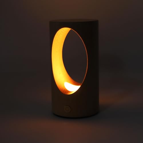 Lámpara de noche para bebé de madera con control táctil recargable miniatura 3