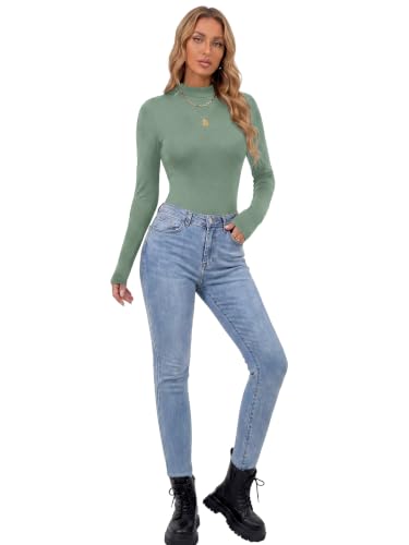 Image of OPOIPIN Women's Long Sleeve Basic Bodysuit