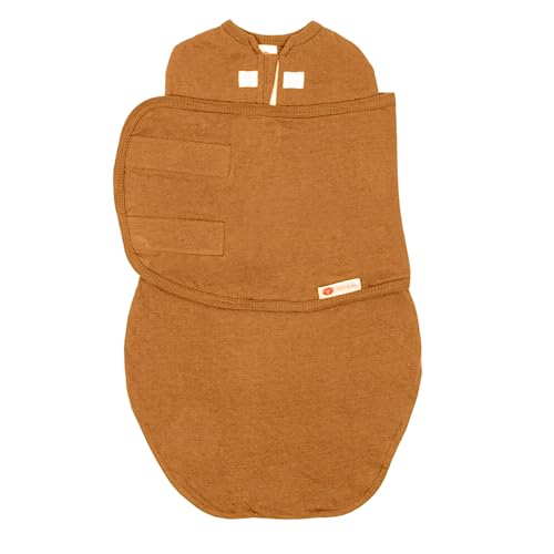 Image of embé 2-Way Starter Baby Swaddle, Newborn Swaddle Sack, Zip, Hook & Loop Baby Wrap, Hip Healthy, Infant, 6-14 lbs, 0-3 Months - Sand