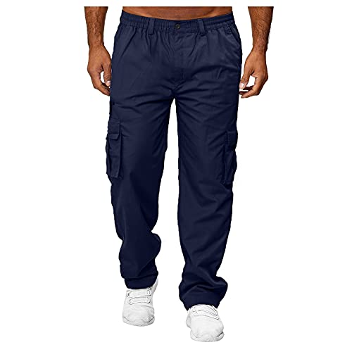 Pantalon cargo pour homme avec plusieurs poches et tissu léger