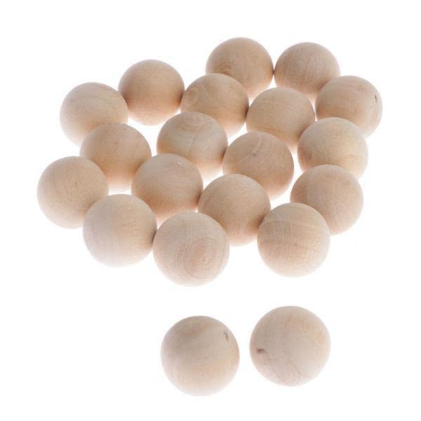 Toy 5x50x Hardwood Balls Solid Natural Beech Wooden Balls Beads Crafts Making 15mm Contemporary Manufacture-image-38