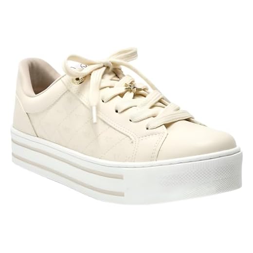 Tênis Feminino Via Marte Casual Plataforma Conforto Leve Preto/Marfim (Marfim, BR, Adulto, Numérico, 39)