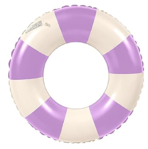 Anneau de Natation Gonflable Adulte, Anneau de Natation Bouée de Piscine, Bouée Gonflable Rétro Rayée en PVC Bouée Piscine, pour Les Vacances à la Plage...