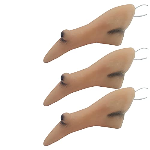 UUYYEO 3 Pieces Wicked Witch Nose Realistic Fake Nose Costume Nose Masquerade Accessories Halloween Props