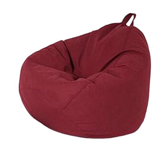 Sillón Puff Rojo para Adultos y Adolescentes - Portátil y Plegable - Gran Puff de Almacenamiento para Interior y Exterior - 90 x 100 cm