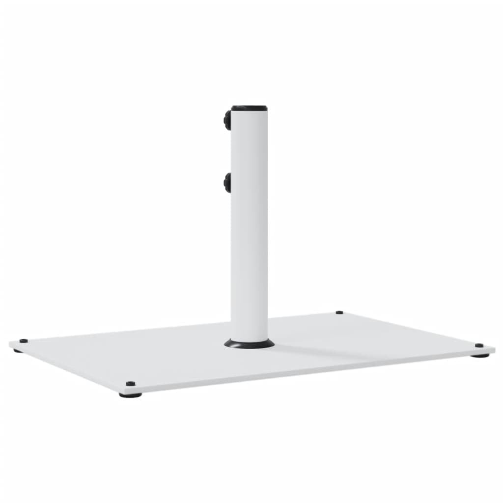 Supporto per ombrellone rettangolare, bianco, 25 kg, diametro 32