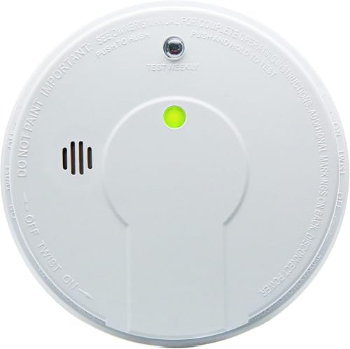 Image of Kidde Smoke Detector, Hardwired Smoke Alarm with 9-Volt Battery Backup, Test-Reset Button, Interconnect Capability, 1 Count (Pack of 1), White