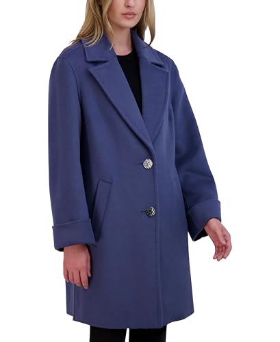 TAHARI Women's Single Breasted Topper Peacoat Jacket3