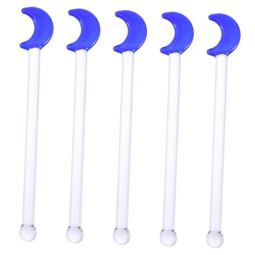 Cabilock Drink Stirrer Set 5pcs Small Stirrers for Iced Tea Cocktails Moon Shape