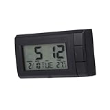 Horloge thermomètre : des autocollants double face peuvent être placés sur les bureaux, les ordinateurs, le bureau de contrôle central et d'autres positions, horloge du véhicule