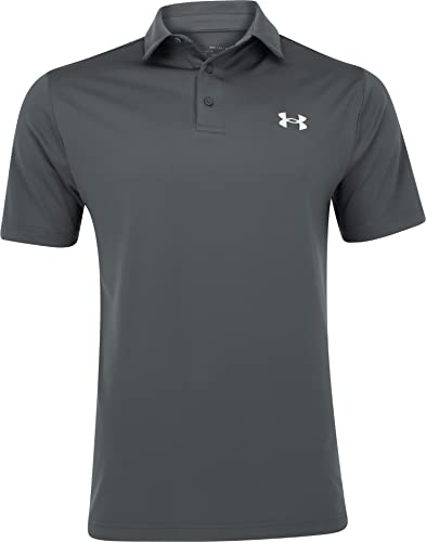 Under Armour New Mens 2021 T2 Green Golf Polo Pitch Grey Large - Main Image
