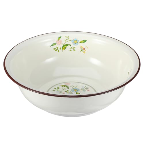Tazón vintage esmaltado de porcelana para cocina miniatura 1