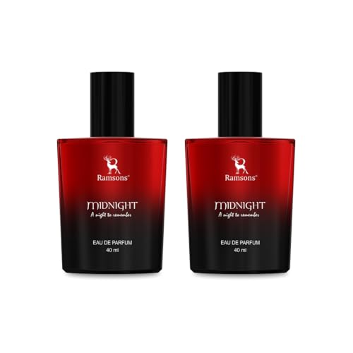 Ramsons – MIDNIGHT Eau De Parfum | Pack of 2 x 40 ML | Perfume For Men | TN – Lavender, Mint, Green, Camphor, Lemongrass | MN – Cumin, Aniseed, Rose, Jasmine | BN – Oakmoss, Patchouli, Musk,