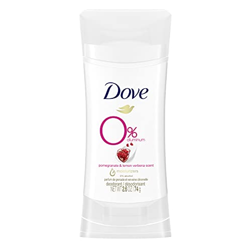 Dove 0% Aluminum Deodorant Stick Non-irritating Deodorant for Underarm Care Pomegranate and Lemon Verbena Kindest Aluminum free Deodorant 2.6 oz