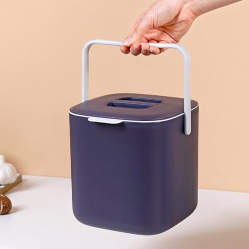 Caneca de basura portátil de plástico 10L Levemolo miniatura 6