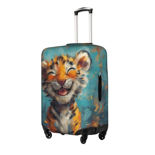 happy tiger Elastic Travel Luggage Cover Travel Suitcase Protective Cover2