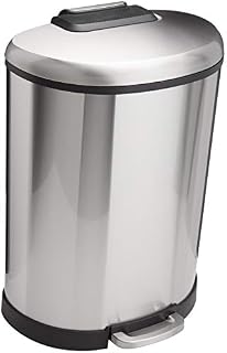AmazonBasics D-Shaped Soft-Close Trash Can - 50L
