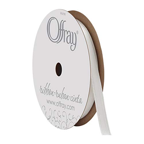Image of Berwick 061121 1 /4 inch Wide Single Face Satin Ribbon, White, 6 Yds