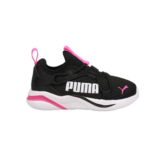 PUMA PUMA baby girls Rift Slip on Sneaker, High Risk Red-puma B, 5 Little Kid US