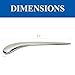 Natico Originals Non-Tarnishing Silver Contemporary Home and Office Desktop Letter Opener, Sleek Curved Edge Comfortable Grip, Paperweight (30-364)