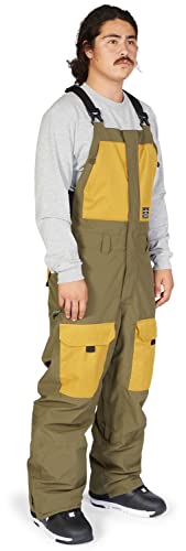 DC Shadow Bib Mens Snowboard Pants Ivy Green Sz S