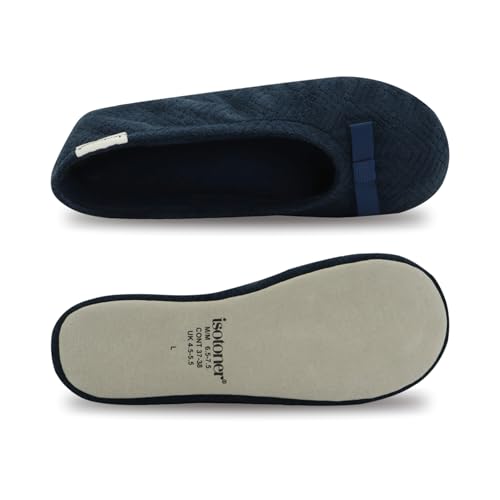 Image of isotoner Women's Diamond Microterry Ballerina Slippers