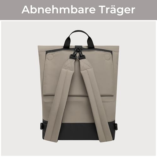 LARKSON Fahrradtaschen für Gepäckträger Damen & Herren Grau - Tammo Bike - 2 in 1 Fahrrad Tasche Rucksack & Gepäckträgertasche Hinten - Wasserabweisend