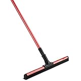 Libman Commercial 191 Flex Blade Floor Squeegee with Steel Handle, 18' Wide (Pack of 6), Black/Red