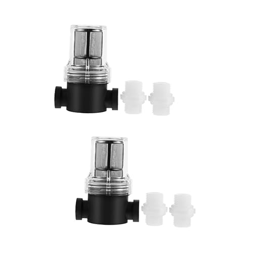 Uonlytech 2pcs Stainless Steel Filter Pre Sediment Water Pump 1/2 Inch in-line Filter Dish Strainer Water Strainer Small Mesh Strainer 80 Mesh Water Plastic Pipeline Water Filter