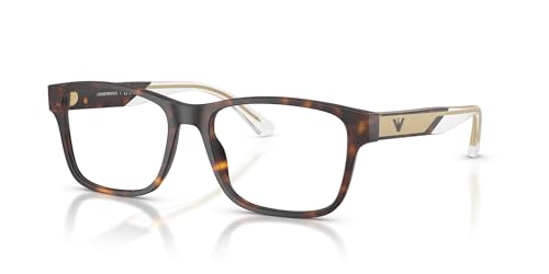 Image of Emporio Armani mens Ea3239 Rectangular Prescription Eyewear Frames