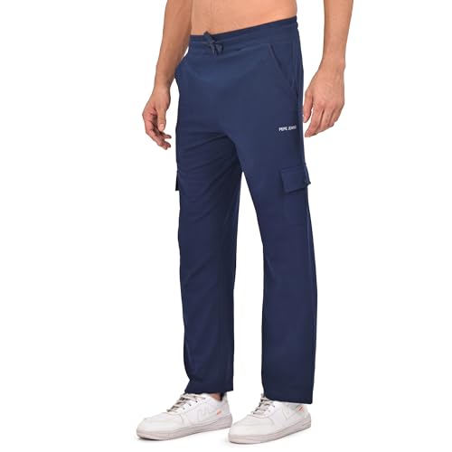 Image of Pepe Jeans Men's Mid Rise Track Pant Combo | 100% Cotton Superior Comfort For All Day Lounge Wear